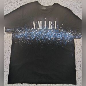 Amiri Crystal Core Logo Painter Tee Black